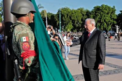 Gobernador Rocha Moya encabeza conmemoración del 113 Aniversario de la Revolución Mexicana