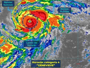 Imagen del fen&oacute;meno metereol&oacute;gico Hurac&aacute;n en el oc&eacute;ano pac&iacute;fico