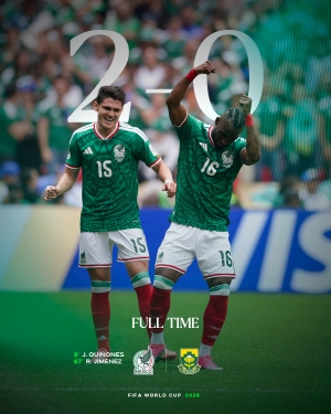 Con 2-0, M&eacute;xico gan&oacute; a Sud&aacute;frica en el primer partido del Mundial 2026