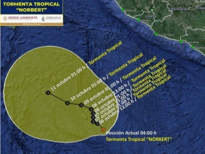 Se forma la tormenta Norber en el Pac&iacute;fico