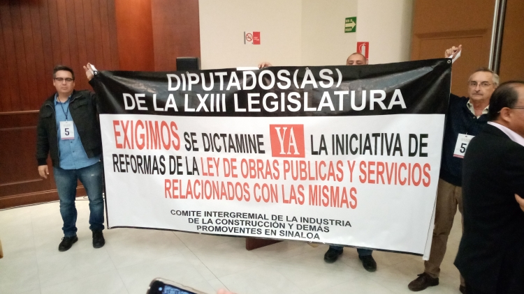 No hay dictamen para Ley de Obras Públicas en Sinaloa