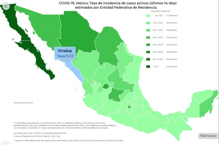 México entra en su tercera Navidad con 3 mil 520 contagios de Covid-19