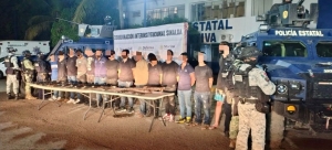 14 detenidos y armamento asegurado en Navolato