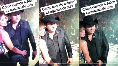 Julión Álvarez es acosado por una fan en pleno show; video causa indignación y polariza las redes sociales