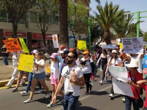 Denuncian peleas de perros durante marcha en defensa de lomitos en Hidalgo