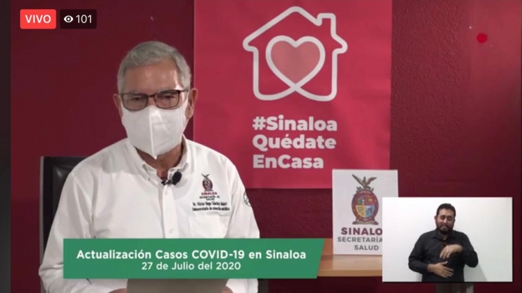 Sinaloa suma 12,453 casos confirmados de COVID-19; hay 2,067 defunciones