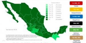 México inició la semana con 5 mil 986 contagios, y con 12 defunciones por COVID-19