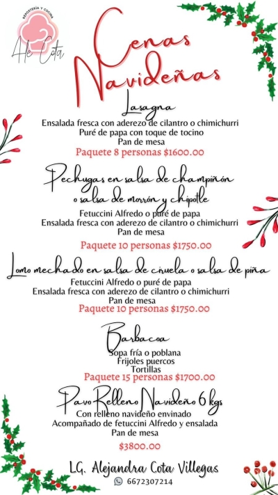 Agasaja a tu paladar con el sabor navide&ntilde;o de la chef Alejandra Cota