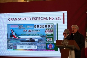 El Insabi participara en la rifa del avi&oacute;n presidencial con los cachitos que no se vendan
