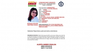 Activan la Alerta Amber para la localizaci&oacute;n de Mariana Adilene de 16 a&ntilde;os de edad que fue desaparecida en Culiac&aacute;n