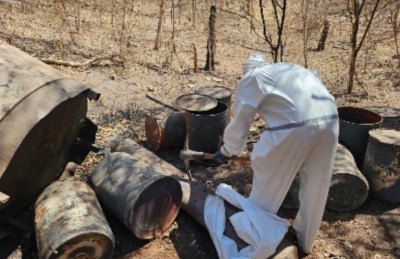 Distintas fuerzas especiales de Seguridad aseguran y destruyen qu&iacute;micos y utensilios para la fabricaci&oacute;n de drogas sint&eacute;ticas en Culiac&aacute;n y Cosal&aacute;