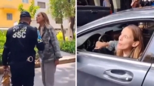 &quot;Odio a los negros como tú&quot;, captan a Lady Racista agrediendo a policía por conflicto vial en la Ciudad de México