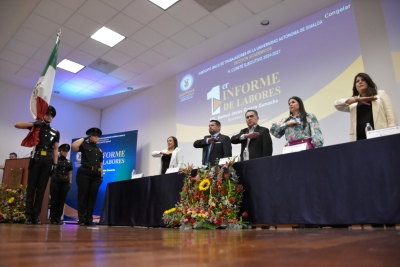 El Rector Jes&uacute;s Madue&ntilde;a resalta la unidad y coordinaci&oacute;n entre Universidad y Sindicato en el Primer Informe de Labores del SUNTUAS Acad&eacute;micos 2024-2025