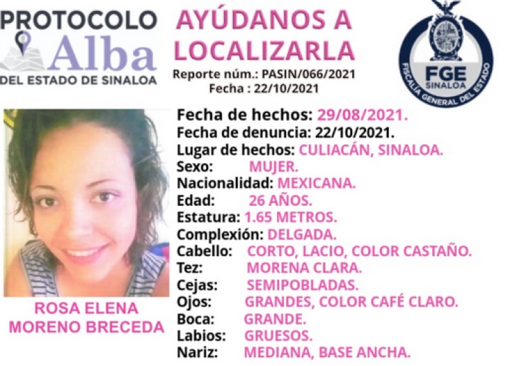 Desaparece mujer de 26 años en Culiacán