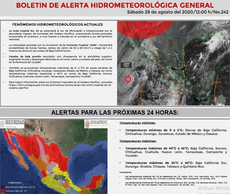Esta tarde, con posibilidad de lluvias en la capital sinaloense