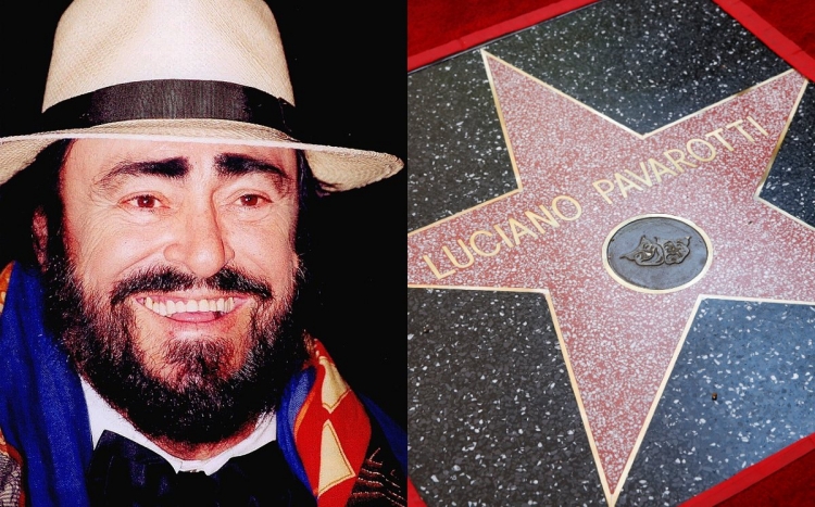 A 15 años de su muerte, colocan estrella de Luciano Pavarotti en el Paseo de la Fama