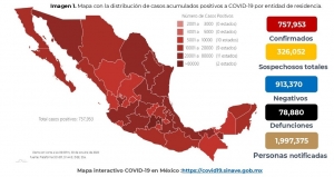 México supera este domingo las 79,000 muertes por Covid-19; hay 761,665 casos confirmados
