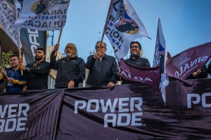 Este Marat&oacute;n es paz", Rocha Moya dio el banderazo de salida