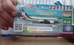 Venta de cachitos del avi&oacute;n presidencial se estancan en un 69.65% a un d&iacute;a de la rifa