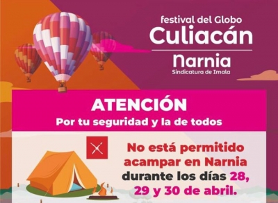 Aplican filtros para el ingreso al Festival del Globo en Narnia