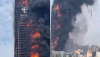 Incendio arrasa rascacielos de China Telecom; difunden video de siniestro