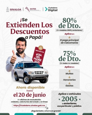 No te quedes fuera y regular&iacute;zate, se extiende programa de descuentos del D&iacute;a del Padre