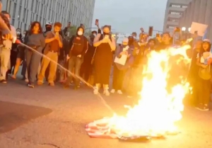 Queman bandera de Estados Unidos y gritan &quot;¡Que se joda Trump!&quot;; protestas anti-ICE estallan en Los Ángeles, California
