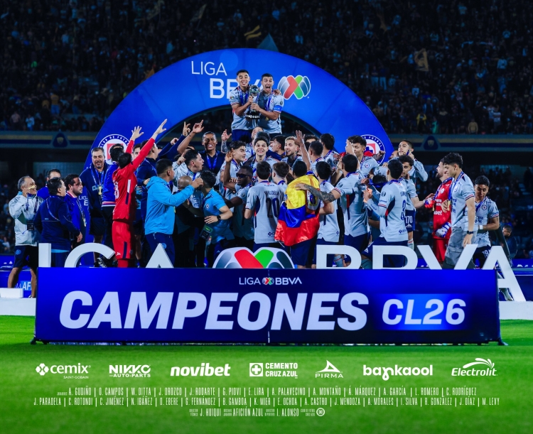 &iexcl;Cruz Azul es Campe&oacute;n del Clausura 2026!