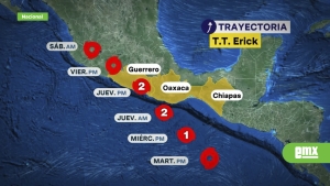 Hay alerta en 22 municipios de Oaxaca por Hurac&aacute;n "Erick"; activan planes DN-III-E y Marina