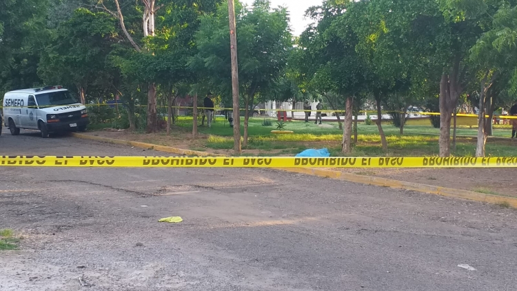 Asesinan a balazos a hombre aun costado del parque del fraccionamiento Nakamayama