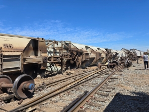 Descarrilamiento de vagones del tren deja da&ntilde;os materiales en Culiac&aacute;n