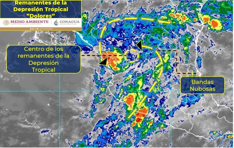 Pese a disiparse la Depresi&oacute;n Tropical al occidente de Zacatecas