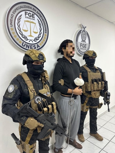 Fiscal&iacute;a de Sinaloa aprehende a Jes&uacute;s Fernando &ldquo;N" por la muerte de una mujer y un menor