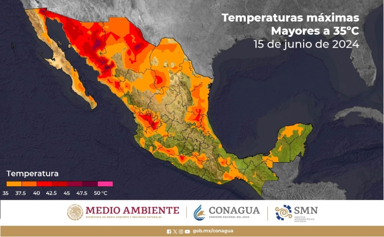 ¡Calor infernal! Superará los 45 grados Celsius la temperatura en Sinaloa, BC y Sonora este sábado