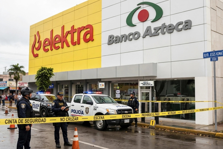 Asaltan sucursal bancaria en Culiac&aacute;n; delincuente obtiene nueve mil pesos