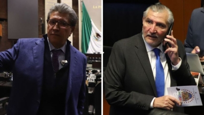 Monreal y Ad&aacute;n Augusto se re&uacute;nen con Sheinbaum en Palacio Nacional, en medio de acusaciones