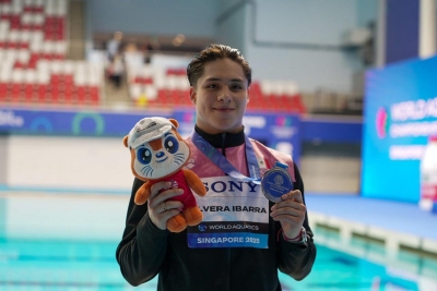 Clavadista mexicano Osmar Olvera sum&oacute; otra plata en el Campeonato Mundial de Singapur