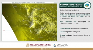 Canal de baja presi&oacute;n provocar&aacute; lluvias en Sinaloa: Protecci&oacute;n Civil