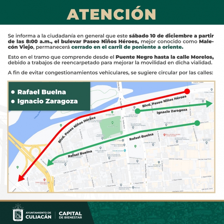 Cierran carril del malec&oacute;n viejo por reencarpetado, este s&aacute;bado