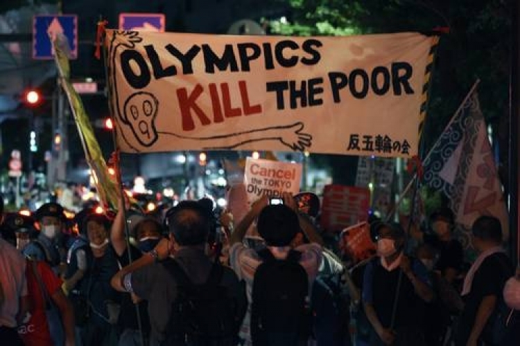 Protestas en Tokio por los Juegos Olímpicos