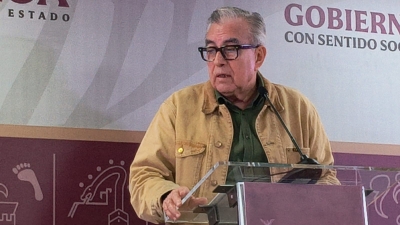 Reitera Gobernador Rocha Moya apoyo a la Presidenta de rechazar etiqueta de terroristas a los C&aacute;rteles mexicanos por Trump