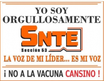 Recrimina Rocha al líder de la sección 53 del SNTE por incitar a los maestros a no ponerse la vacuna Cansino
