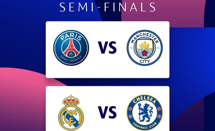 Manchester-París y Real-Chelsea las semifinales de la Champions