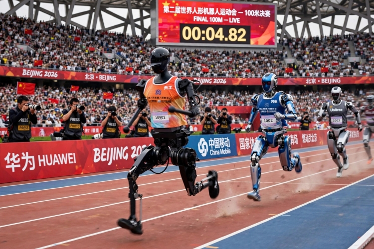 Robot chino pulveriza a Usain Bolt: corre 100 metros en 9.39 segundos en Beijing