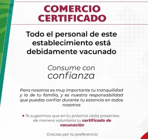 Aceptan comerciantes del Centro el certificado de vacunaci&oacute;n, se&ntilde;ala la ULCC