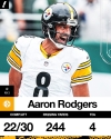 Aaron Rodgers da masterclass en dram&aacute;tico triunfo de Acereros sobre Jets